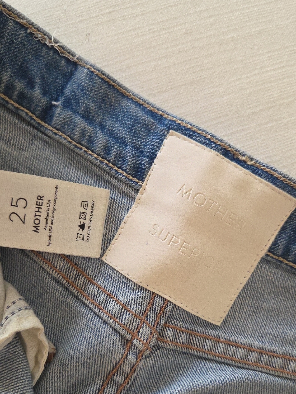 MOTHER Trickster Light Blue Denim Shorts - Picture 3 of 7